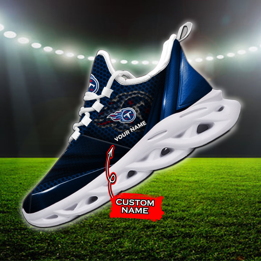 Custom Name NFL Teams Tennessee Titans Max Soul Shoes Special Gift -  YesItCustom