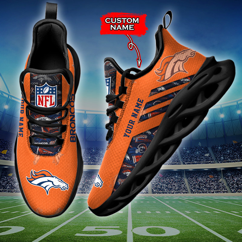 Denver Broncos Custom Name Men And Women Max Soul Shoes