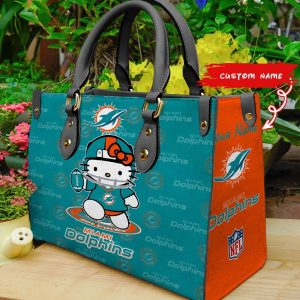 Custom Number And Name NFL Miami Dolphins Logo Hello Kitty