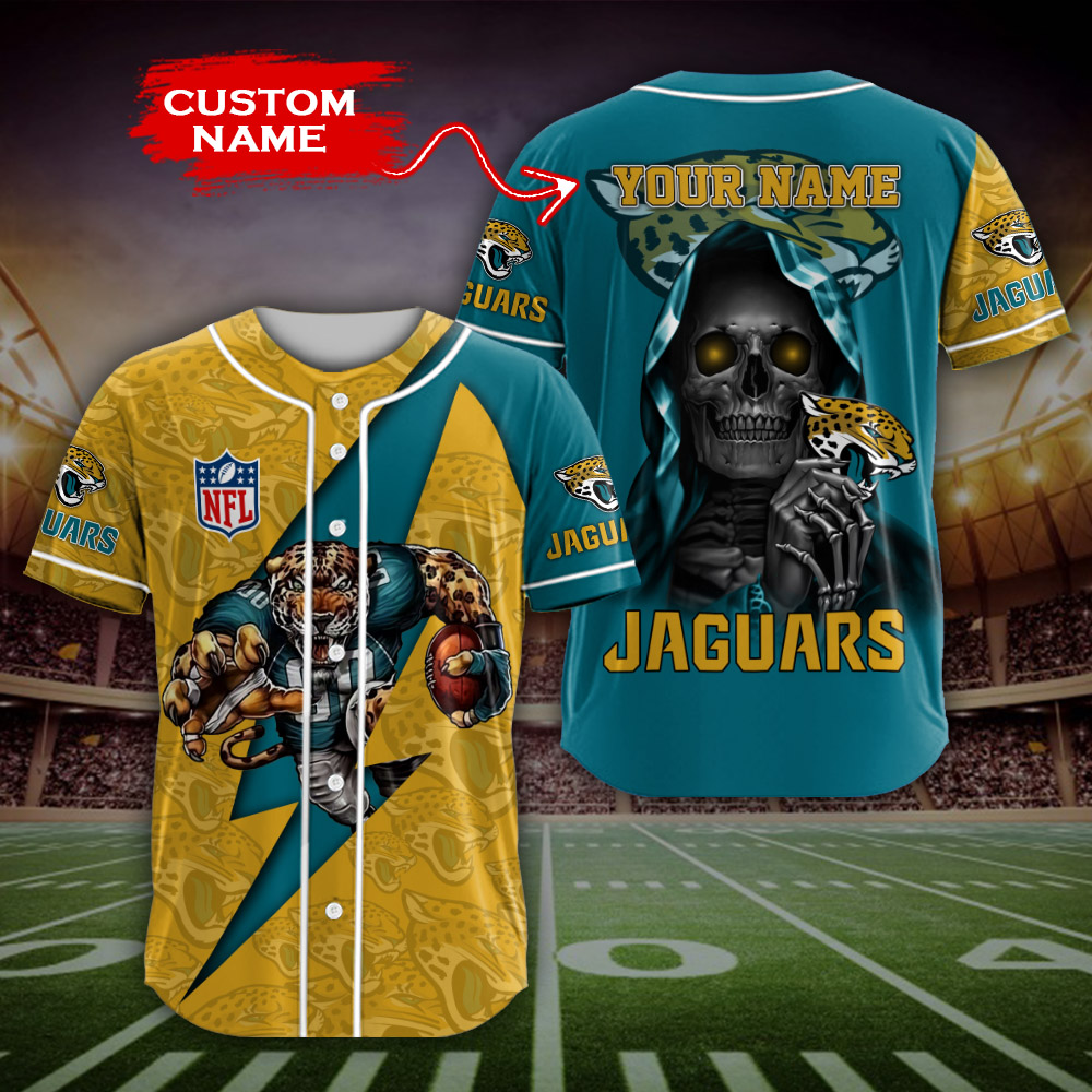 Jacksonville Jaguars Personalized Baseball Jersey Shirt 174