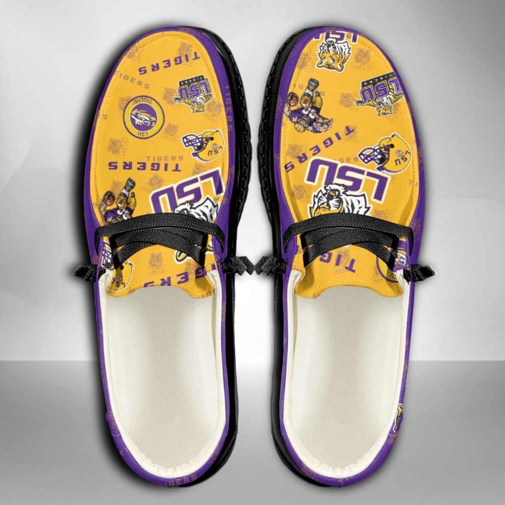 NCAA LSU Tigers Custom Name Hey Dude Shoes 01 M22 - Pod90Luxury